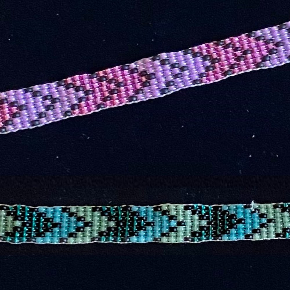 Hand Beaded Chevron Bracelets